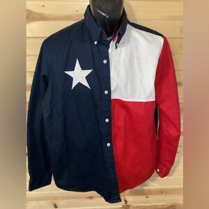 Roper XL Texas Flag Rodeo Western Lone Star Button Down Shirt